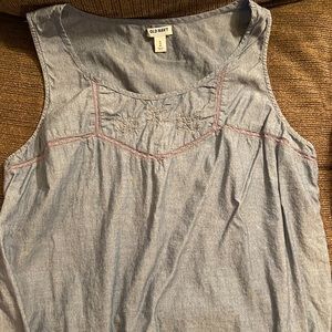 Cute tank looks almost like denim. Barely worn